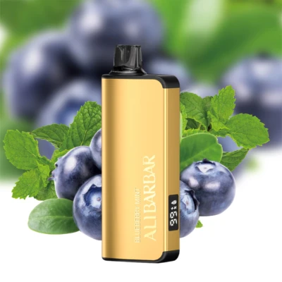 ALIBARBAR INGOT 9000 Puffs Blueberry Mint Gold Vape