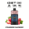 IGET ONE Vape 12000 Puffs Strawberry Raspberry disposable vape